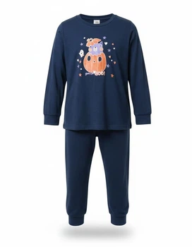 Трикотажная пижама для девочки 110-116 см (4-6Y) Lily&Dan, темно-синий