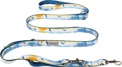Smycz regulowana Amiplay BeNature 8 w 1 L 200 - 400 cm Waves (5907563305960)