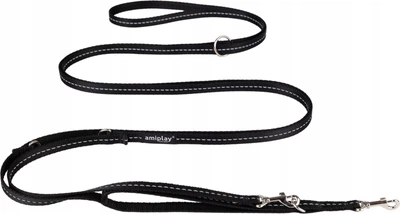 Регульований повідець Amiplay Reflective 8 в 1 M 200 - 400 см Чорний (5907563306172)