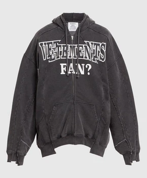 Зіп Худі Vetements Fan Yes I Am Logo Grey S