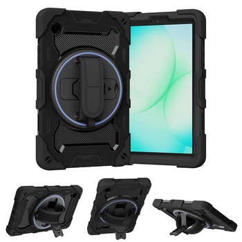 Протиударний чохол Carbon Capsule з підставкою 360° для Samsung Galaxy Tab A11 8.7" SM-X135, SM-X130 / Tab A9 8.7" SM-X115, SM-X110 (Чорний)