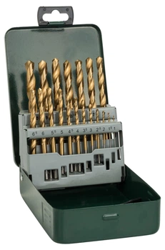 Набір свердел по металу Bosch HSS-TiN 1-10 мм, в касеті, 19 шт (2607019437)