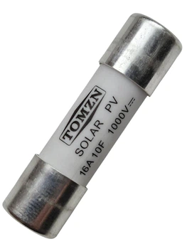 Запобіжник TOMZN 16A 1000V 10x38мм PV клас gPV DC плавкий циліндричний для сонячних панелей (Solar FUSE 1038 PV систем)