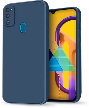 Силиконовый чехол HardCorner Samsung Galaxy M21 M215 (с микрофиброй) Blue (34821-28)