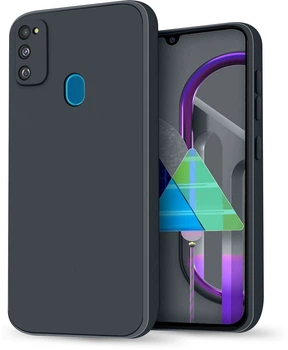 Силиконовый чехол HardCorner Samsung Galaxy M21 M215 (с микрофиброй) Gray Blue (34821-6D)