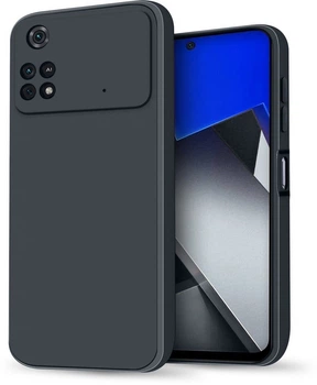 Силиконовый чехол HardCorner Xiaomi Poco M4 Pro 4G (с микрофиброй) Gray Blue (35429-6D)