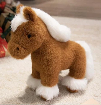 Мягкая Плюшевая Игрушка Конь коричневый Лошадь 30 см Пони Plush (9097)