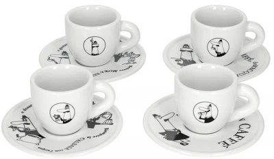 Набір Bialetti 4 чашки і блюдця х 50 мл (8006363021456) (955555914194848) - Уцінка