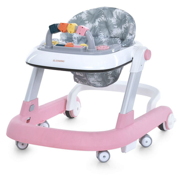 Ходунки дитячі ME 1163 MULTIWAY Pink зі світловими ефектами, музика, 6 шт колес, стопор Рожеві