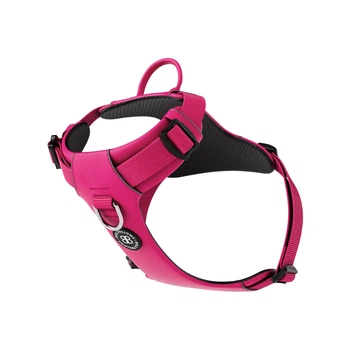Шлея для собак з нагрудним кільцем та ручкою BullyBillows Lightweight Air Mesh Harness S: ОШ 31-46 см, ОГ 43-56 см Малиновий