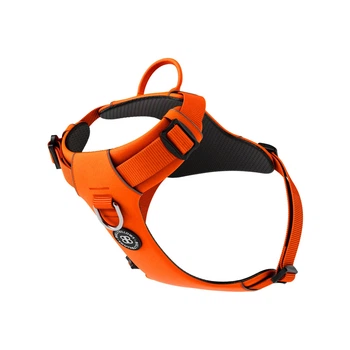 Шлея для собак с нагрудным кольцом и ручкой BullyBillows Lightweight Air Mesh Harness XS: ОШ 25-33 см, ОГ 33-43 см Оранжевый