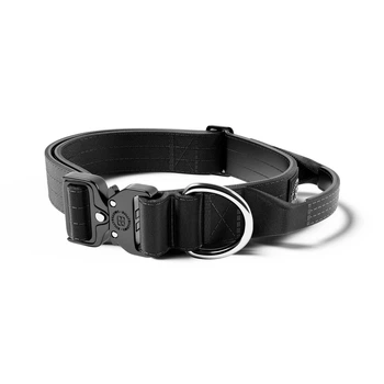 Тактический ошейник с ручкой для собак BullyBillows Combat Collar Handle 4 cm L: 40 мм, ОШ 48-66 см Черный