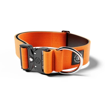 Тактический широкий ошейник для собак BullyBillows Combat Collar No Handle 5 cm M: 50 мм, ОШ 35-48 см Оранжевый