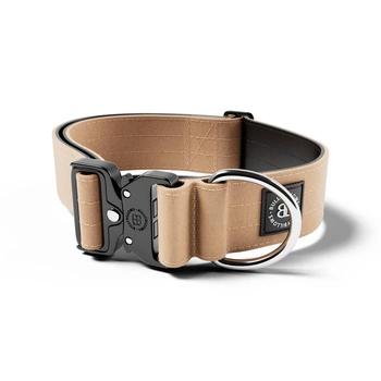 Тактичний широкий нашийник для собак BullyBillows Combat Collar No Handle 5 cm L: 50 мм, ОШ 45-68 см Бежевий