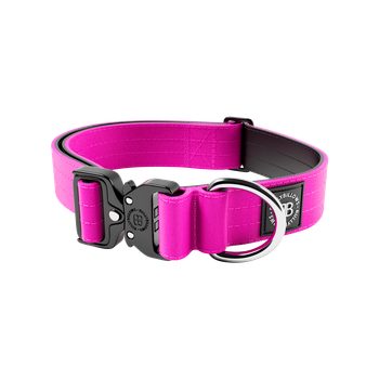 Тактический ошейник для собак BullyBillows Combat Collar No Handle 4 cm L: 40 мм, ОШ 43-72 см Малиновый