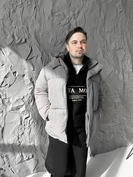 Чоловіча зимова куртка сіра Розмір M