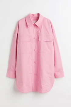Куртка-сорочка жіноча H&M 210995-4 2XL(175/128) рожевий (2109950007)