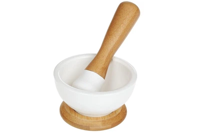 Ступка фарфоровая с пестиком Naturel, 9см, 375-382 Белый