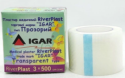 Пластир на котушці IGAR RiverPlast Прозорий 3 см х 5 м