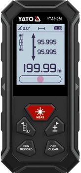 Далекомір лазерний YATO YT-731250 двосторонній 2 x 100 м (5906083122996)