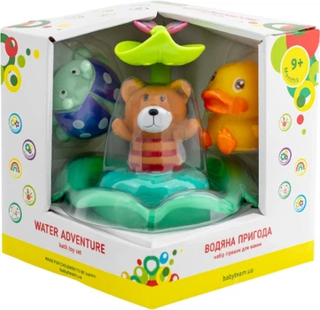 Набір іграшок для ванни Baby Team Водяна пригода (9036_набір з ведмедиком)
