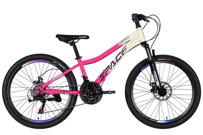 Велосипед Space ST 24" AURORA AM DD FR 12" 2026 Біло-рожевий (OPS-SP-24-077)