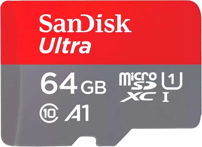 Карта пам'яті SanDisk Ultra microSDXC 64GB Class 10 UHS-I U1 A1 + SD adapter (SDSQUAB-064G-GN6TA)