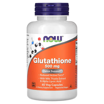Глутатион NOW Foods 500 мг Glutathione 60 капсул