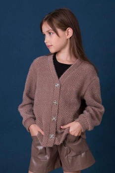 Кардиган MEVIS 5581 04 122 см коричневий