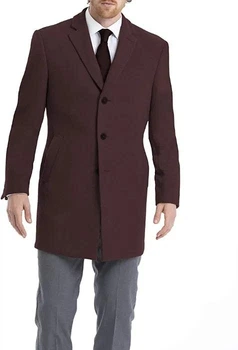 Пальто Calvin Klein 56 Men's Slim Fit Wool Blend Overcoat Jacket