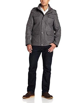 Куртка Levi's Levi's Men's Melton Four-Pocket Hooded Jacket L Серая