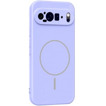 Чехол силиконовый Premium Silicone Case Full Camera with MagFit MagSafe для Google Pixel 9a Сиреневый / Dasheen