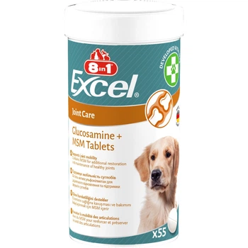 Хондропротектор для собак 8in1 Excel Glucosamine с MSM 55шт, 661831/4157