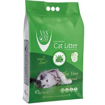 Бентонитовый наполнитель VanCat AloeVera для кошачьего туалета, 10 кг