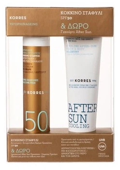 Солнцезащитный набор для тела и лица Korres SPF50 50 мл х 2 шт (5203069091643)