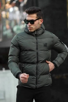 Чоловіча зимова куртка пуховик Stone Island 932891 M Хакі