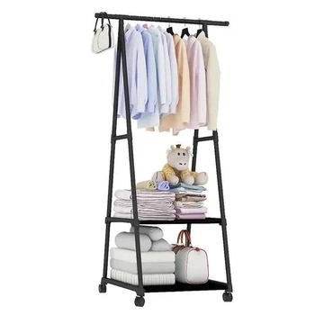 Навесная передвижная вешалка для одежды THE NEW COAT RACK Черная