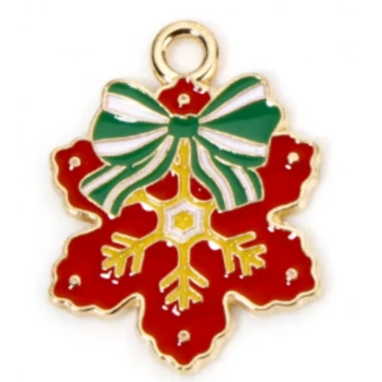 Підвіска (шармик) Only Сніжинка з бантиком, 2,3 х 1,8 см (К-56)
