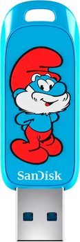 Pendrive SanDisk Smurfs Edition 128GB USB 3.2 Cyan (SDCZIS-128G-G46)