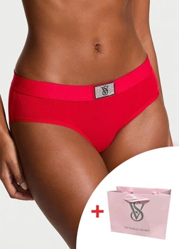 Трусики со стразами Victoria's Secret S красный (1440000431951QD4S) + пакет в подарок