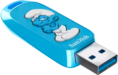 Pendrive SanDisk Smurfs Edition 64GB USB 3.2 Cyan (SDCZIS-064G-G46)