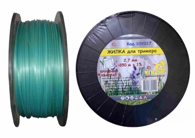 Жилка для триммера "Кручений КВАДРАТ" Ø= 2,7 мм, l= 350 м (бобина) VIROK (10V017)