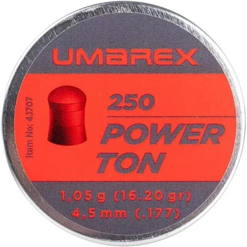 Пули Umarex Power Tonl 4.5 мм 1.05 г 250 шт Silver