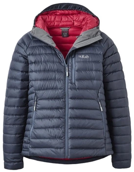 Жіночий легкий пуховик Rab Microlight Alpine Jacket Wmns, Steel, 8