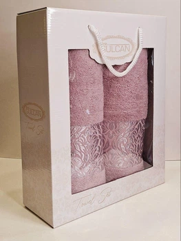 Подарочный набор полотенец Gulcan Flowers 2 шт Розовый