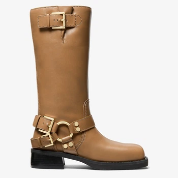 Жіночі чоботи шкіряні Michael Kors 770174397 37 Коричневі (1159849169)