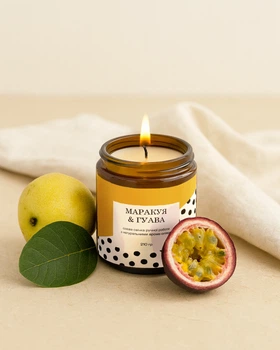 Свічка ароматична у склі Lychee (Маракуя і Гуава)