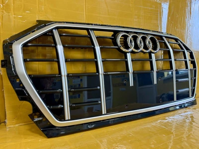 Решётка радиатора Ауди Ку5 / Audi Q5 A80 2020-2025 Рестайлинг LIFT NEW хром сатин 80A853651AF