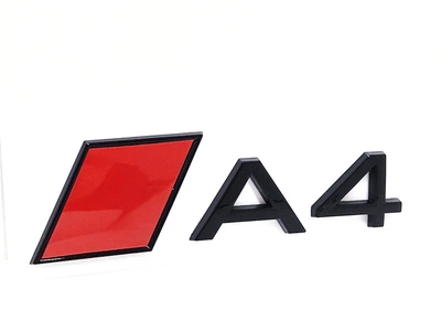 Эмблема Надпись A4 Audi Black gloss