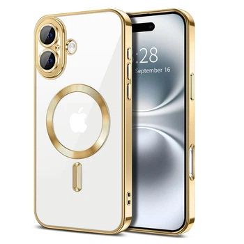 Чехол Fiji Chrome для Apple iPhone 16 Plus с MagSafe и защитой камер Gold